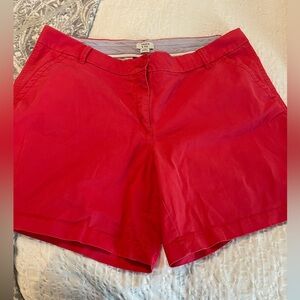 Crown & Ivy Caroline Women's Shorts size plus 16W coral red pink color